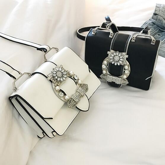 Bolsos famosos de diseñador de moda para mujer Bolsos de diseñador con cierre de diamantes Bolsos de mano de piel sintética de calidad para mujer Bolsos de hombro elegantes para mujer