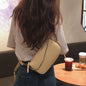 Bolso bandolera pequeño con cadena para debajo del brazo y estilo elegante, de piel sintética, para mujer, de color liso